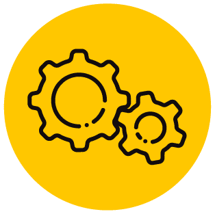 Icon - Gears, Yellow