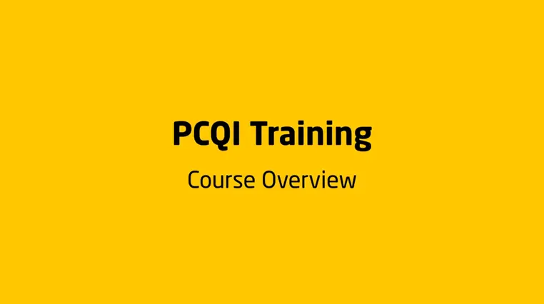 PCQI - Course Training Overview Video